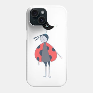 Ladybug and Exotic Bird Phone Case