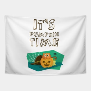 IT`S PUMPKIN TIME Halloween Gift Tapestry