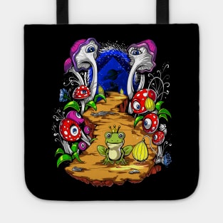 Psychedelic Magic Mushrooms Forest Tote