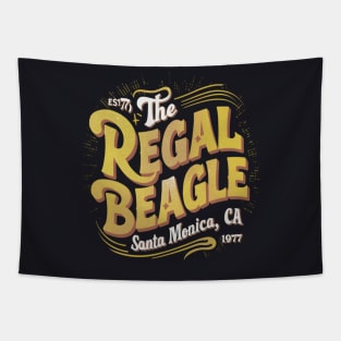 The Regal Beagle Santa Monica White yellow colors Tapestry