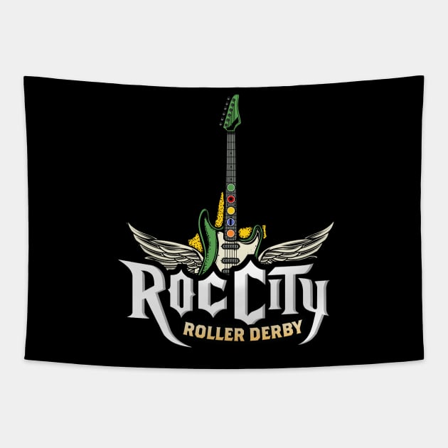 Roc City Roller Derby Guitar Tapestry by ROCDERBY