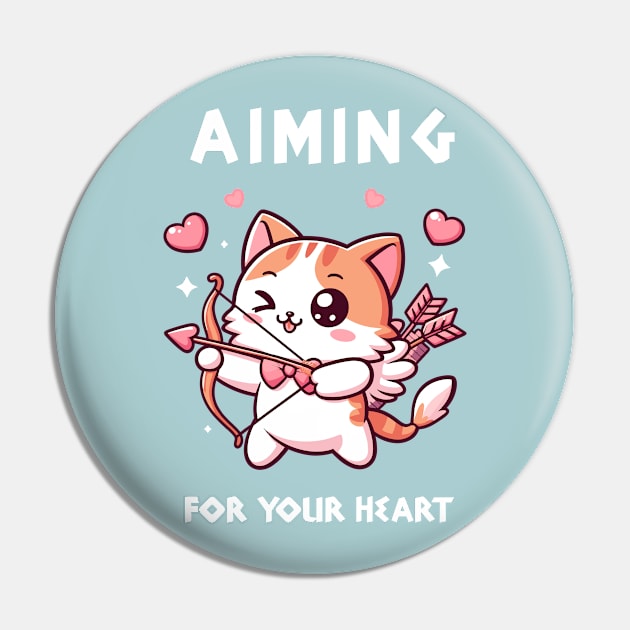 Aiming for your heart Pin by CreativeSage