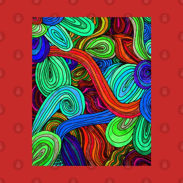 Psychedelic Lines (Red) by BlakCircleGirl