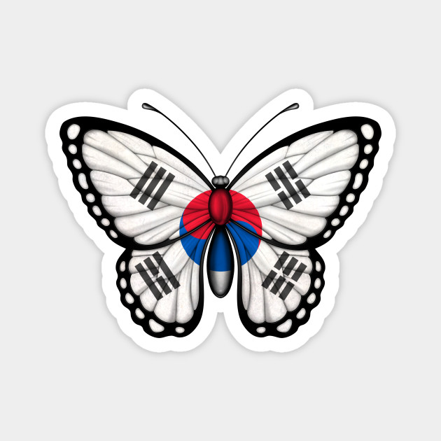 South Korean Flag Butterfly South Korea Magnet Teepublic