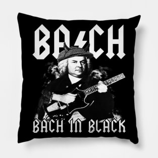 Bach In Black - Classical Rock Parody Johann Sebastian Bach Pillow