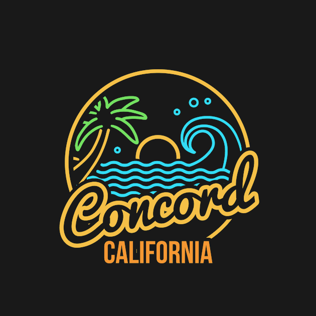 Neon Beach Concord California by walaodesigns