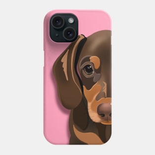 Pink Dachshund Puppy Phone Case