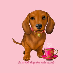 Dachshund Its the little things that make us smile T-Shirt