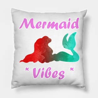 Mermaid Vibes Inspired Silhouette Pillow