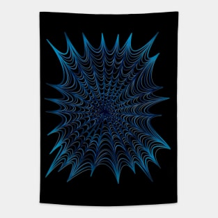 Blue Spider web Tapestry