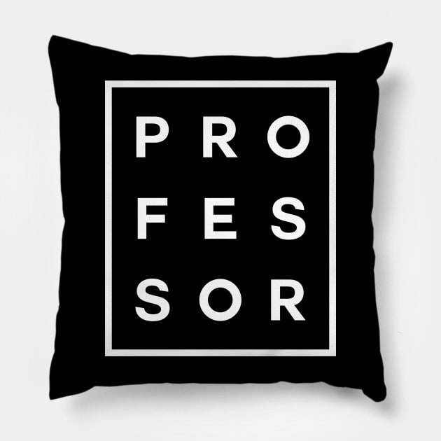 Professor Boxed (White) Pillow by inotyler