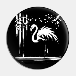 Kawaii Cool Retro Flamingo Japan Style Funny Flamingo Pin