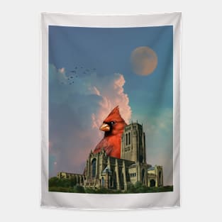 Cardinal - Surreal/Collage Art Tapestry