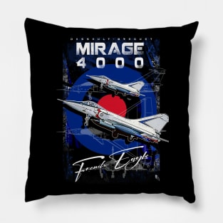 Dassault Mirage 4000 French Vintage long-range interceptor Fighterjet Aircraft Pillow