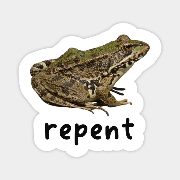 Repent Frog Unisex T-Shirt Y2K Funny Meme Shirt / Ironic Shirt / Weirdcore Clothing Magnet by CamavIngora