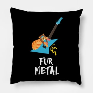 Cute Cat Guitar | Funny Metal Gift Ideas Pillow