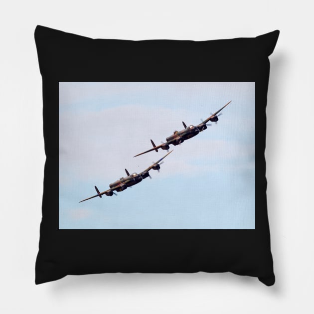 AVRO Lancaster pair Pillow by captureasecond