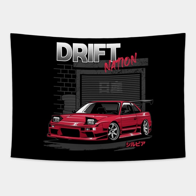 Nissan Silvia 200sx s13 Tapestry by squealtires