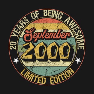 born September 2000 Vintage Gift T-Shirt