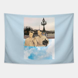 Calling Paris (light blue) Tapestry