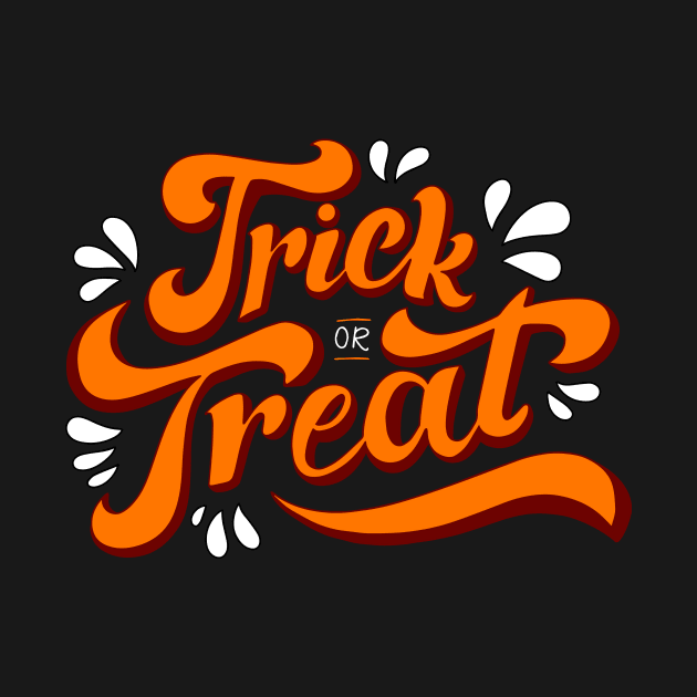 Trick Treat Positive Words Art by MariaStore