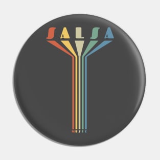 Salsa Music 5 Color Stripes Pin