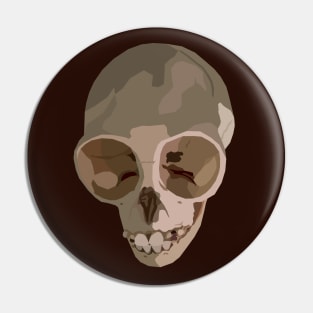 Gibbon skull Pin