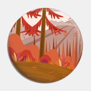 Autumn Nature Illustration Pin