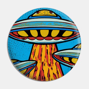 Abstract retro futuristic illustration Pin