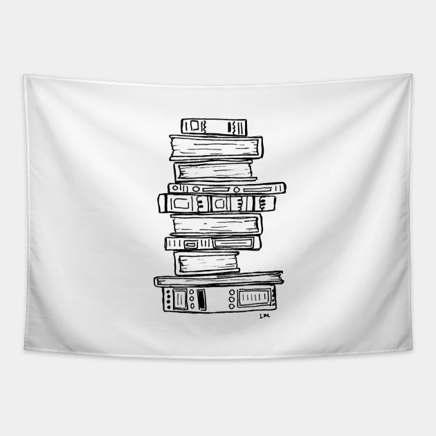 Stack of Books Tapestry by LauraKatMax