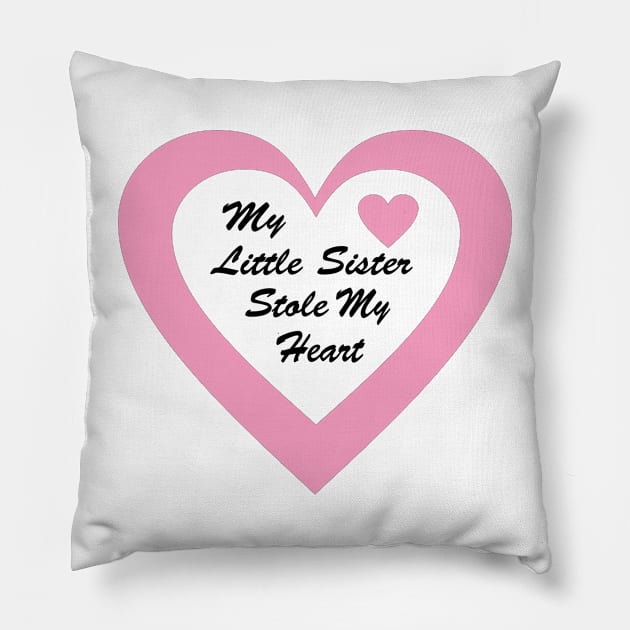 My Little Sister Stole My Heart. Pillow by PeppermintClover