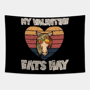 Anti Valentines Day My Valentine Eats Hay Tapestry