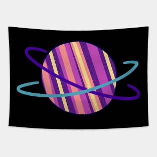 Two Ringed Planet Tapestry