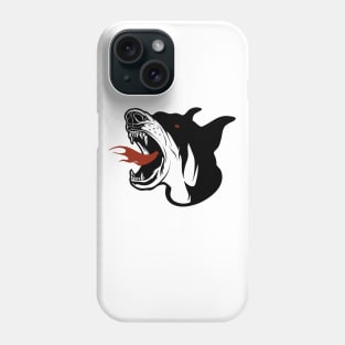 Doberman's hellish head Phone Case