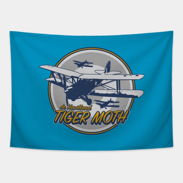 de Havilland Tiger Moth Tapestry by Tailgunnerstudios