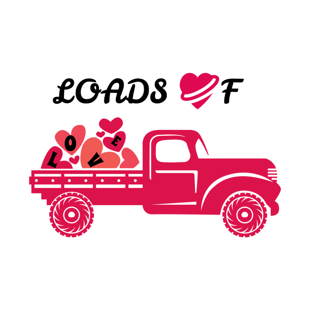 Loads of Love Valentine's Day Pickup Truck by hippyhappy