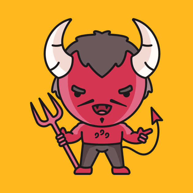 Kawaii Cute Little Devil by SLAG_Creative