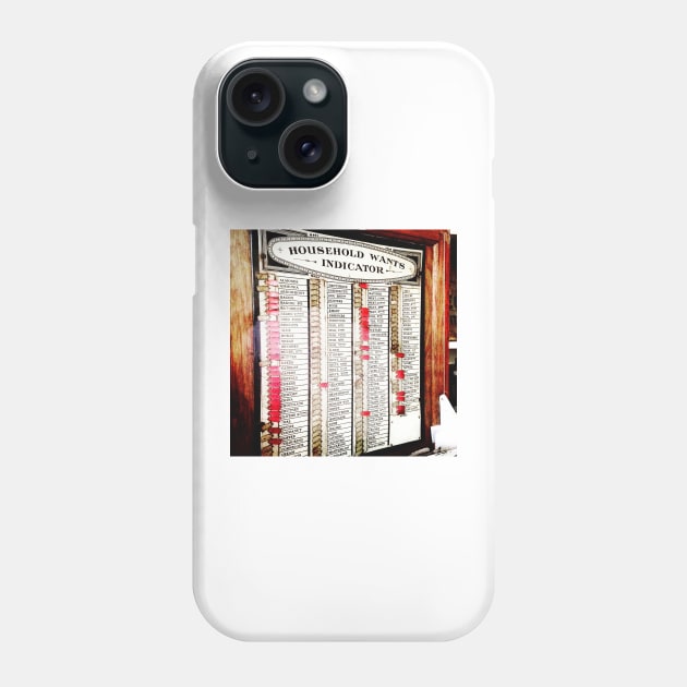 Household Wants Phone Case by robsteadman