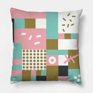 Modern hand draw colorful abstract seamless pattern Pillow