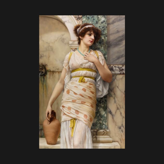 At the Fountain by John William Godward by Classic Art Stall