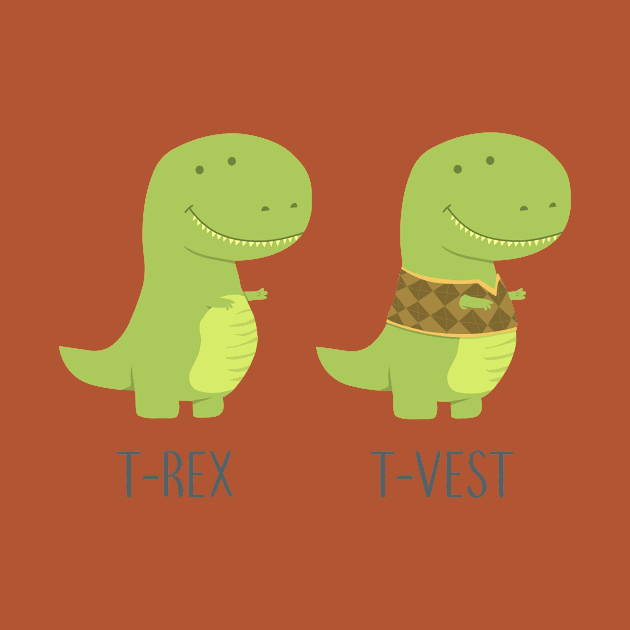 T-Rex vs T-Vest by AnishaCreations
