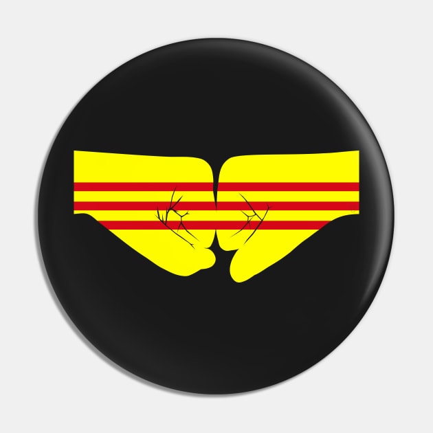 South Vietnam Fist Bump Patriot Flag Series Pin by Village Values