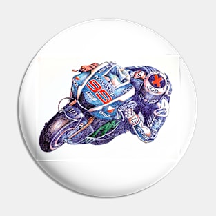 Ballpoint Sketching MotoGP Team No 99 Lorenzo Pin