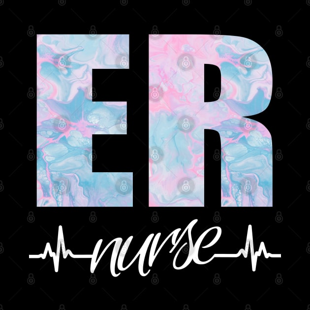 ER Nurse Heartbeat Swirl by Duds4Fun