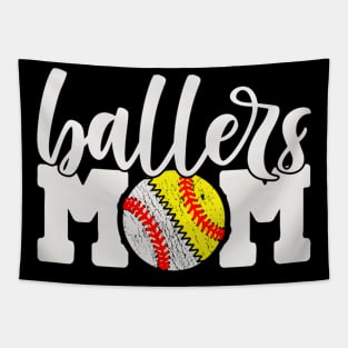 Ballers Mom Baseball Softball Cheer Mother Tapestry