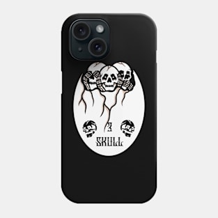 3 skull Phone Case