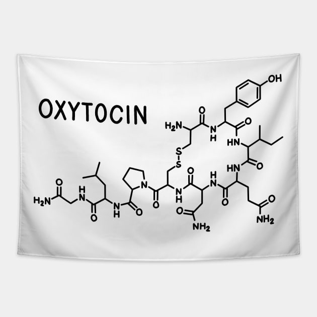 Oxytocin molecule Tapestry by valentinahramov