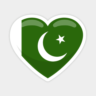 Pakistan Flag Heart Magnet