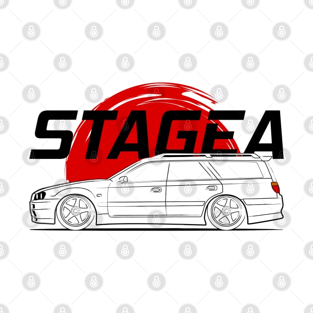 JDM Stagea Station Wagon Racing by GoldenTuners