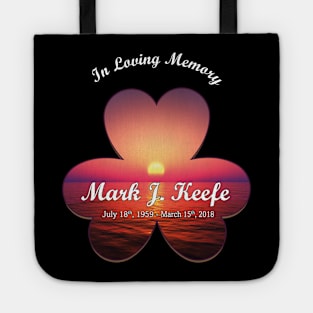 Mark Keefe Shamrock Sunset (on black) Tote